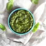 This Vegan Cashew Pesto is simple and delicious. Perfect on a wrap or sandwich! | ThisSavoryVegan.com