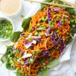 Sweet Potato Noodle Salad with Peanut Dressing | Vegan + GF | ThisSavoryVegan.com