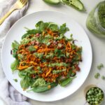 Sweet Potato Quinoa Salad with Vegan Cilantro Pesto | ThisSavoryVegan.com