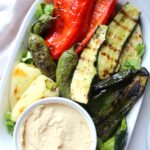 This Grilled Veggie Sandwich with Vegan Basil Aioli is packed full of marinated veg and a creamy spread filled with garlic and fresh basil | ThisSavoryVegan.com