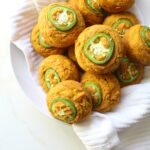 These Vegan Jalapeño Cornbread Muffins are the perfect combo of spicy and sweet. Serve with vegan butter for a delicious & savory side dish | ThisSavoryVegan.com #thanksgiving #vegan