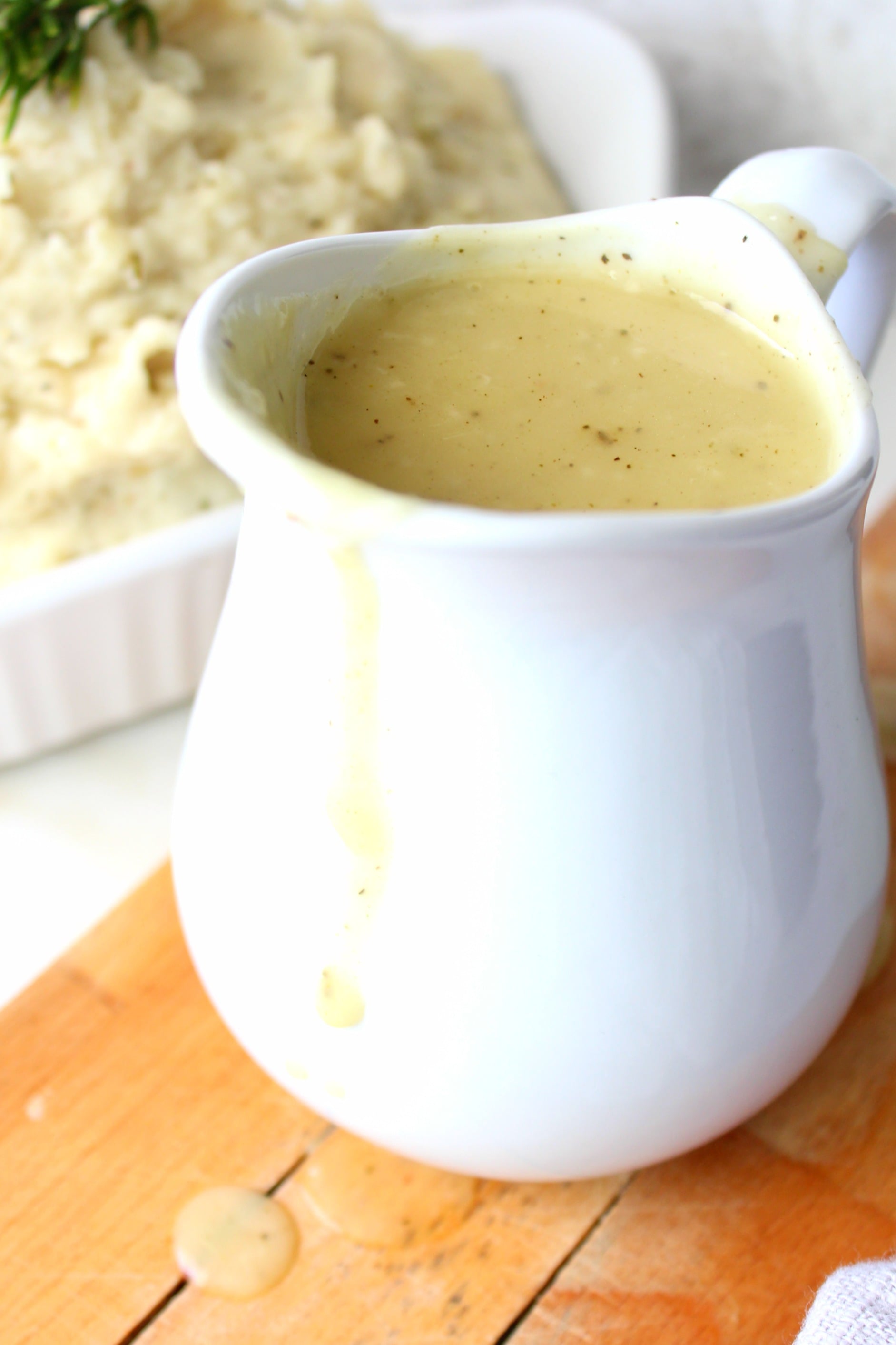 Your Thanksgiving dinner will be extra tasty with this recipe for The Best Vegan Gravy. Smooth, savory and packed full of flavor, this stuff is the real deal | ThisSavoryVegan.com #vegan #thanksgiving