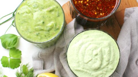 Perfect for salads or marinades, these 3 Oil Free Vegan Dressings are packed full of fresh ingredients and lots of flavor | ThisSavoryVegan.com #vegan #vegandressing