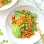 These Healthy Cauliflower Taco Bowls combine all of your favorite taco flavors in one simple recipe. Ready in just 30 minutes, this is the perfect vegan weeknight dinner! | ThisSavoryVegan.com #vegan #vegantacos