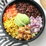Take your salad to new levels with this Vegan Chicken Taco Salad with Jalapeño Popper Quesadillas. Because quesadillas are the new croutons | ThisSavoryVegan.com #vegan #salad