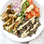 Both healthy and delicious, these Vegan Winter Harvest Bowls with Mustard Tahini Dressing are perfect for meal prepping | ThisSavoryVegan.com #thissavoryvegan #mealprep