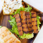This TTLA Sandwich (aka the vegan BLT) is loaded with Tempeh bacon, Tomato, Lettuce & Avocado. One of the BEST sandwiches EVER | ThisSavoryVegan.com #thissavoryvegan #vegan #ttla