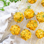 These Individual Vegan Thanksgiving Stuffing Muffins are the perfect Thanksgiving side dish. A savory cornbread mixture in a small package | ThisSavoryVegan.com #thissavoryvegan #vegan #veganthanksgiving
