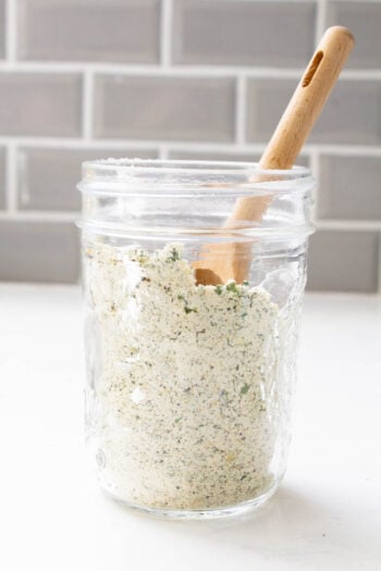 You are going to love how easy it is to make vegan ranch dressing or dip at home once you have this Vegan Dry Ranch Seasoning Mix on hand | ThisSavoryVegan.com #thissavoryvegan #veganranch