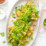These Air Fryer Vegan Rolled Tacos are filled with beans and avocado before being layered with all of your favorite taco toppings. Simple and quick | ThisSavoryVegan.com #thissavoryvegan #airfryer #rolledtacos