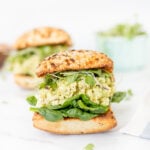A classic recipe is vegan-ized with these Vegan Egg Salad Sandwiches. Perfect lunch or dinner for warm weather days when you don't feel like cooking | ThisSavoryVegan.com #thissavoryvegan #veganeggsalad #vegansandwiches