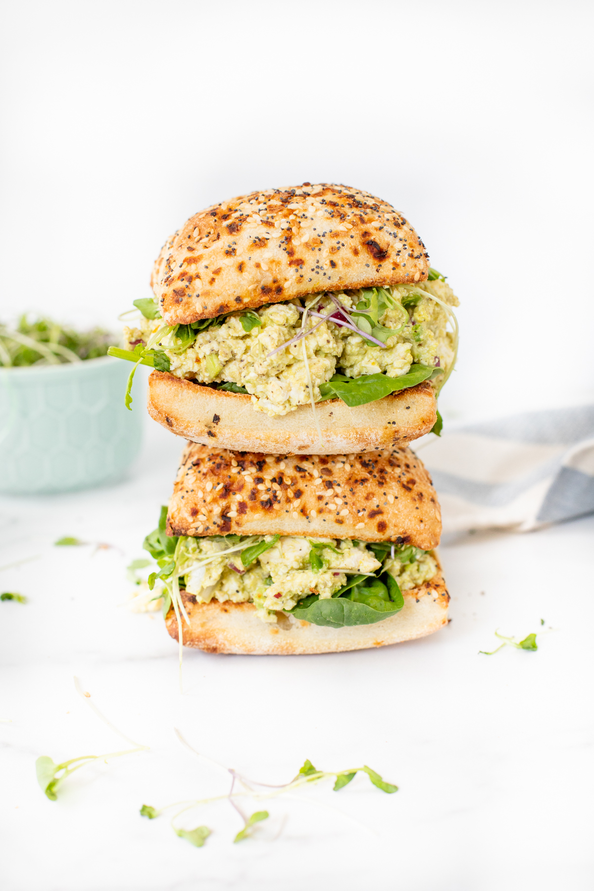 A classic recipe is vegan-ized with these Vegan Egg Salad Sandwiches. Perfect lunch or dinner for warm weather days when you don't feel like cooking | ThisSavoryVegan.com #thissavoryvegan #veganeggsalad #vegansandwiches