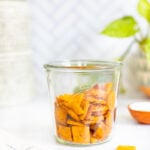 This Vegan Cheez-Its Recipe is a fun snack you can make at home. With just a few simple ingredients, you will have crispy, cheesy vegan crackers ready to eat | ThisSavoryVegan.com #thissavoryvegan #cheezitrecipe #vegancrackers