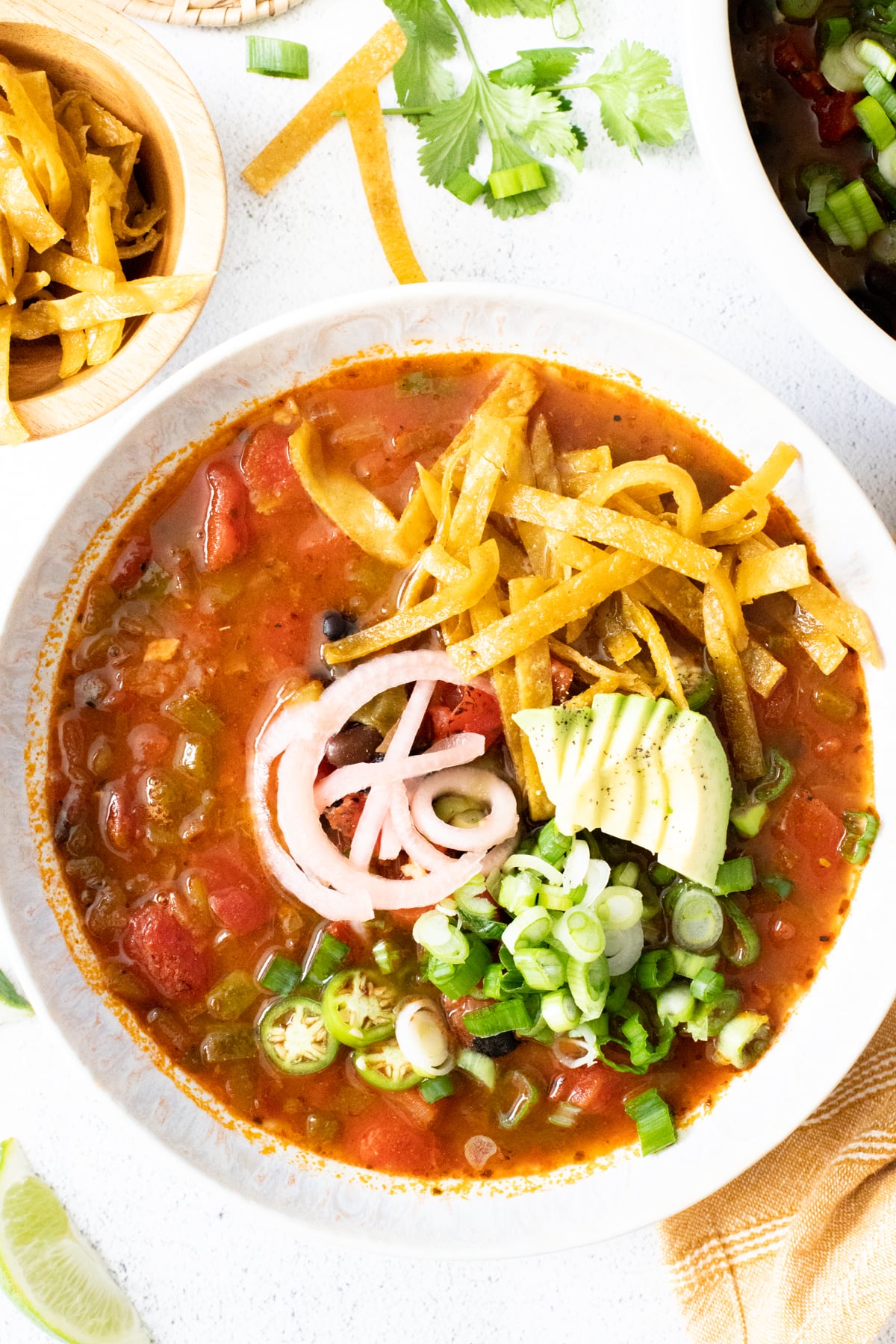 Simple Vegan Tortilla Soup - This Savory Vegan