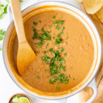 These Vegan Refried Beans are simple, easy and ready in 30 minutes. Making refried beans at home has never been easier | ThisSavoryVegan.com #thissavoryvegan #veganbeans #vegansidedish