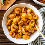This Spicy Butternut Squash Pasta is smoky, spicy and 100% creamy. The vegan pasta you need to try out | ThisSavoryVegan.com #thissavoryvegan #veganpasta #veganfallrecipes