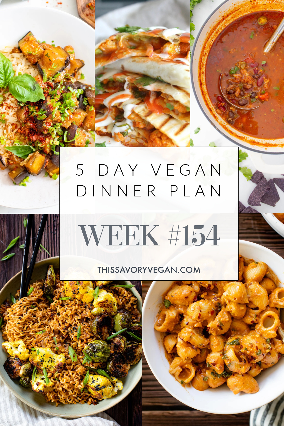 Weekly Vegan Dinner Plan #154 - This Savory Vegan