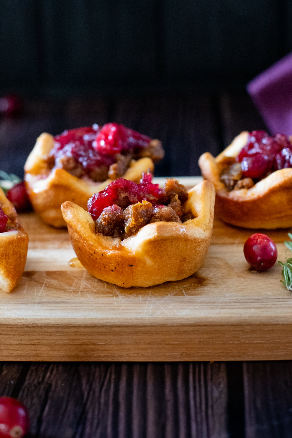 These Vegan Sausage & Cranberry Bites are sweet & savory - the best vegan holiday appetizer that everyone will love | ThisSavoryVegan.com #thissavoryvegan #veganthanksgiving #holidayappetizers