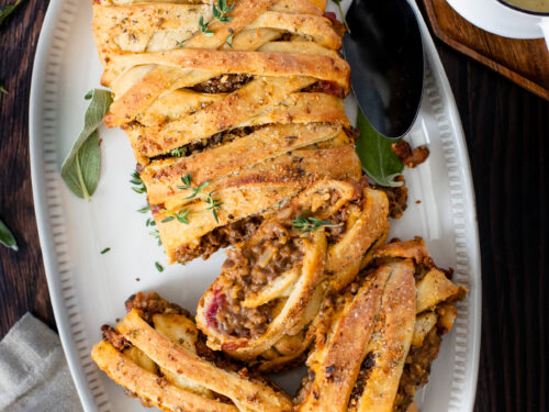 Vegan Thanksgiving Lentil Stromboli
