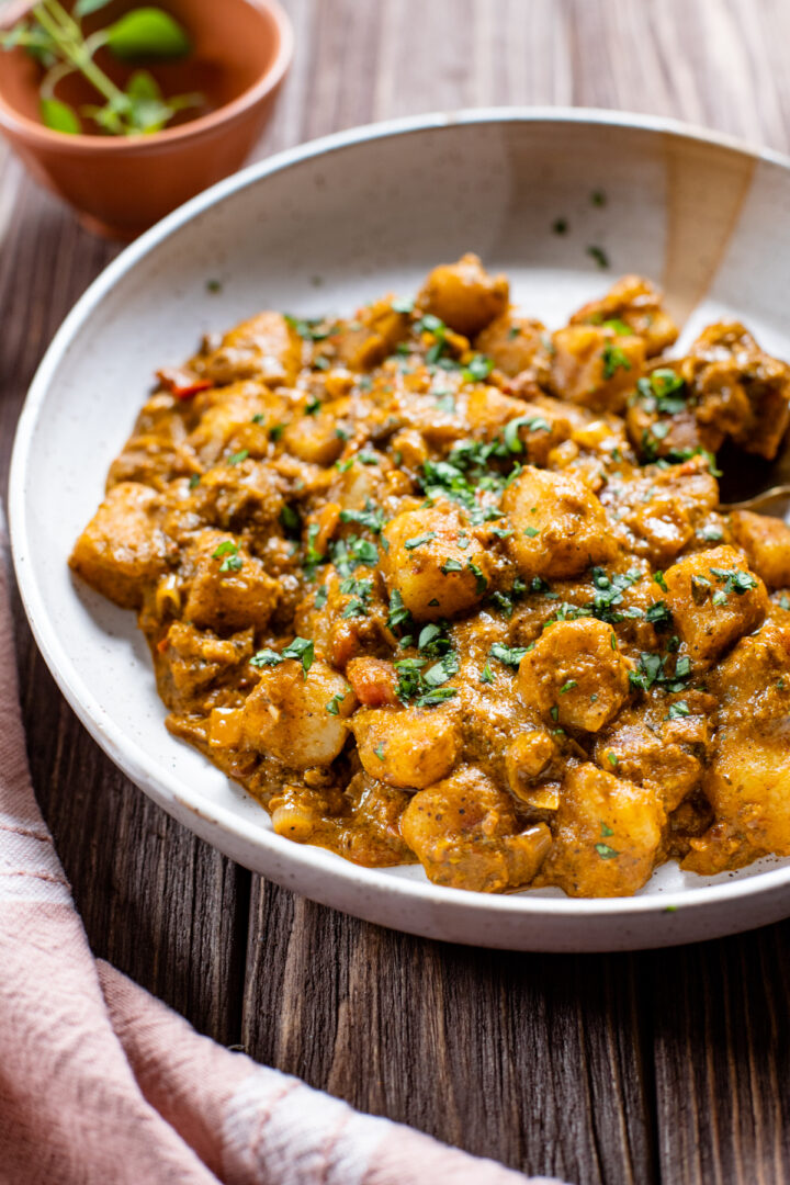 Trader Joe's Cauliflower Gnocchi in Tomato Pesto This Savory Vegan