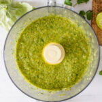 Making Homemade Salsa Verde is easier than you think. The perfect green salsa for all of your favorite vegan tacos, burritos and bowls | ThisSavoryVegan.com #thissavoryvegan #salsaverde #homemadesalsa