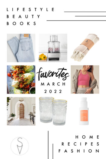 Take a look into my March 2022 Favorites - including my favorite home, kitchen, vegan beauty, and fashion items. Basically a bit of everything | ThisSavoryVegan.com #veganfavorites #vegan #favoritesroundup
