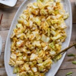 This Sautéed Garlicky Cabbage is the perfect veggie side dish. Simple ingredients, but plenty of flavor. Perfect for a take-out night at home | ThisSavoryVegan.com #thissavoryvegan #asiansides #cabbagerecipes