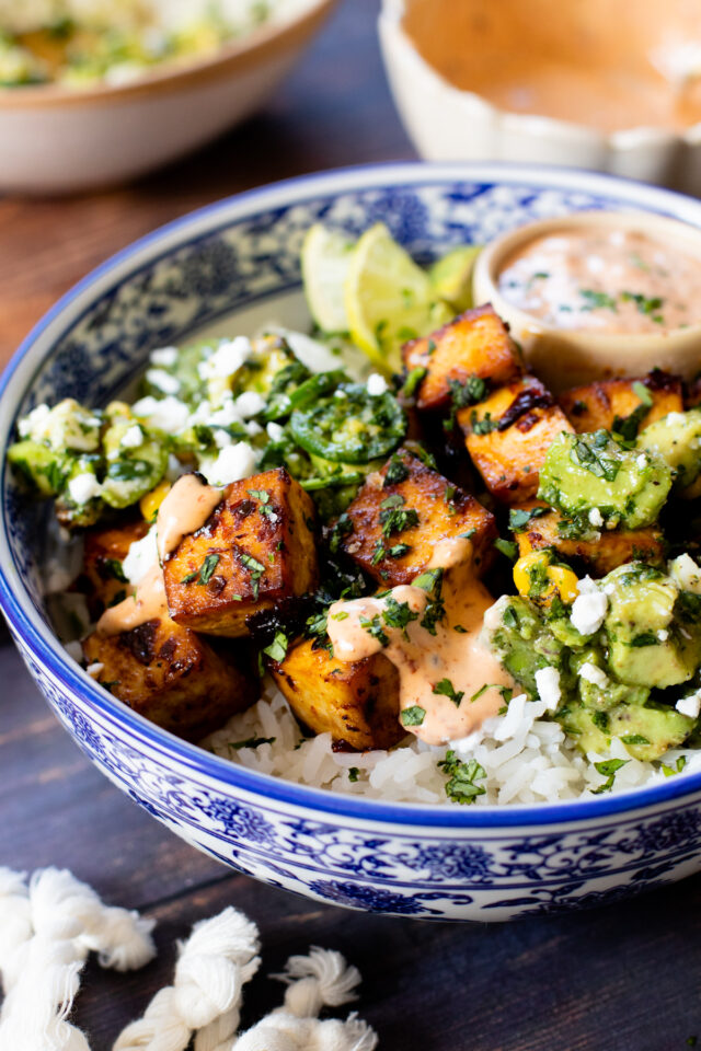 Chipotle Agave Tofu Bowls - This Savory Vegan
