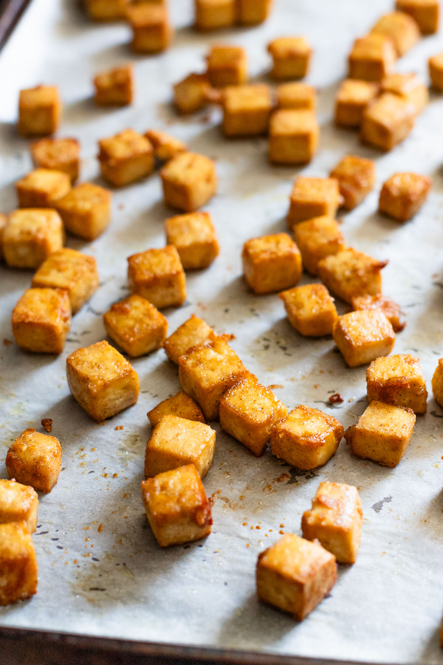 These Bang Bang Tofu Tacos have the perfect amount of spice, creaminess and crunch. The ultimate spicy vegan taco idea | ThisSavoeyVegan.com #thissavoryvegan #vegantacos #tofutacos