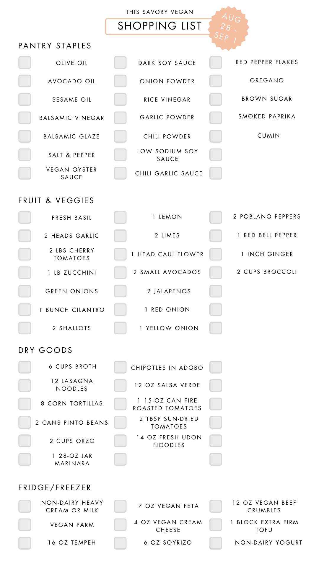 Not sure what to make for dinner this week? I have you covered with 5 simple & delicious vegan dinner ideas! | Vegan Dinner Plan #225 | ThisSavoryVegan.com #dinnerplan #veganmealprep #vegandinnerplan