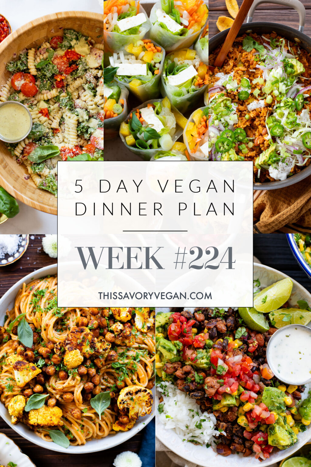 Weekly Vegan Dinner Plan #224 - This Savory Vegan