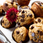 These vegan Banana Pumpkin Muffins are simple, delicious and the perfect fall treat. Soft & light with chocolate chips for an extra bit of sweetness | ThisSavoryVegan.com #veganmuffins #pumpkinmuffins #falldesserts