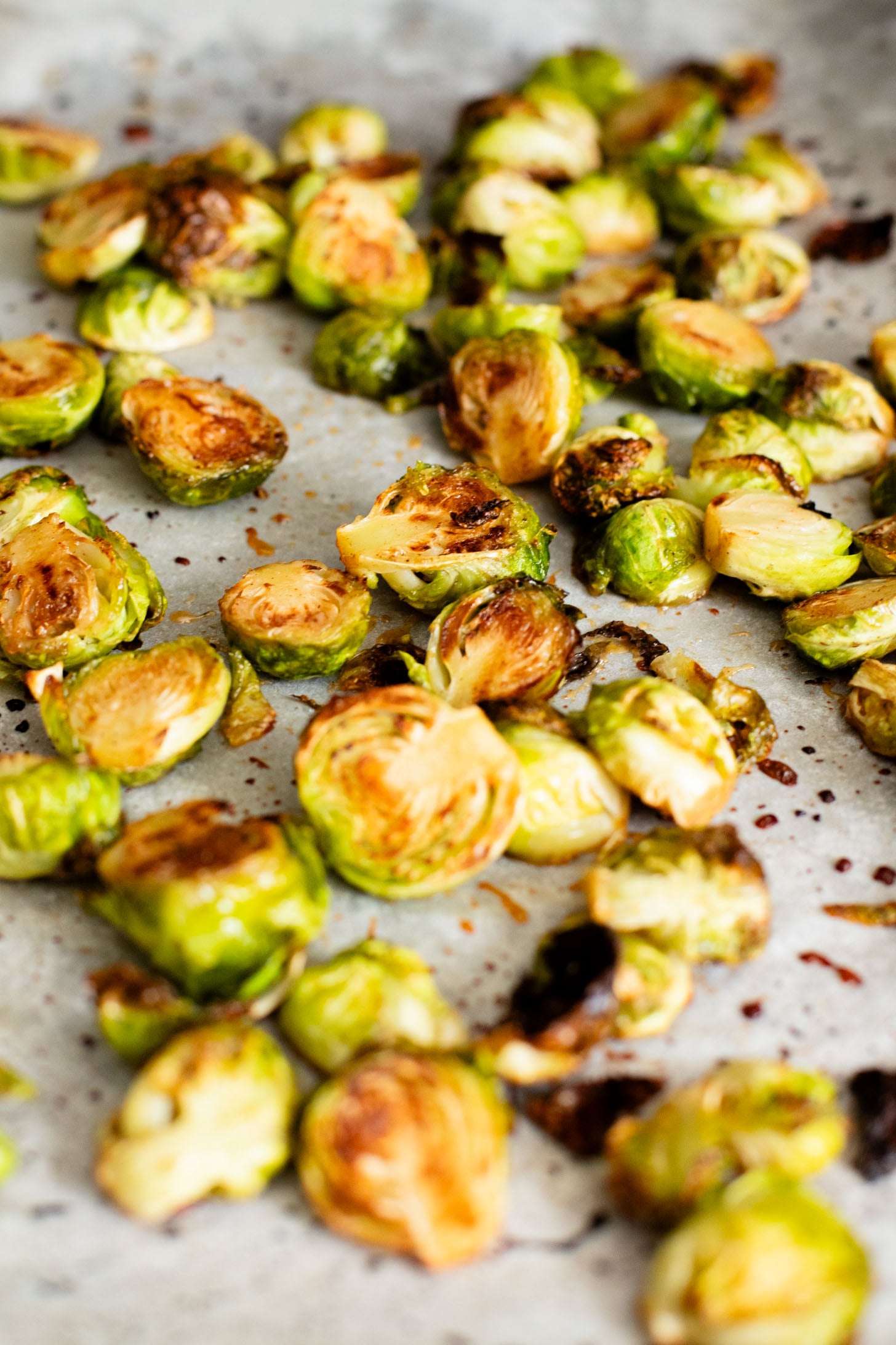These Ramen Noodles & Miso Glazed Brussels Sprouts are a scrumptious vegan dinner! Noodles are cooked with vegan beef and served with crispy sprouts | ThisSavoryVegan.com #thissavoryvegan #noodles #vegannoodles