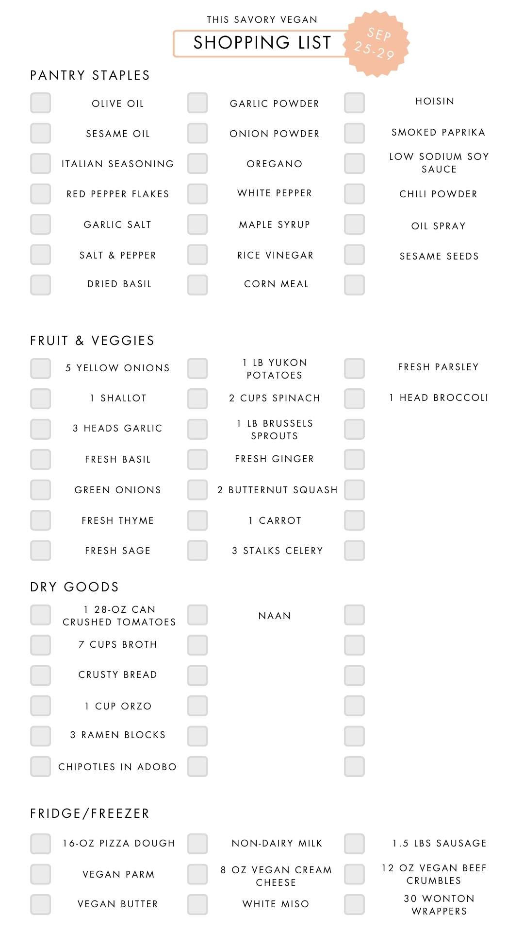 Not sure what to make for dinner this week? I have you covered with 5 simple & delicious vegan dinner ideas! | Vegan Dinner Plan #229 | ThisSavoryVegan.com #dinnerplan #veganmealprep #vegandinnerplan