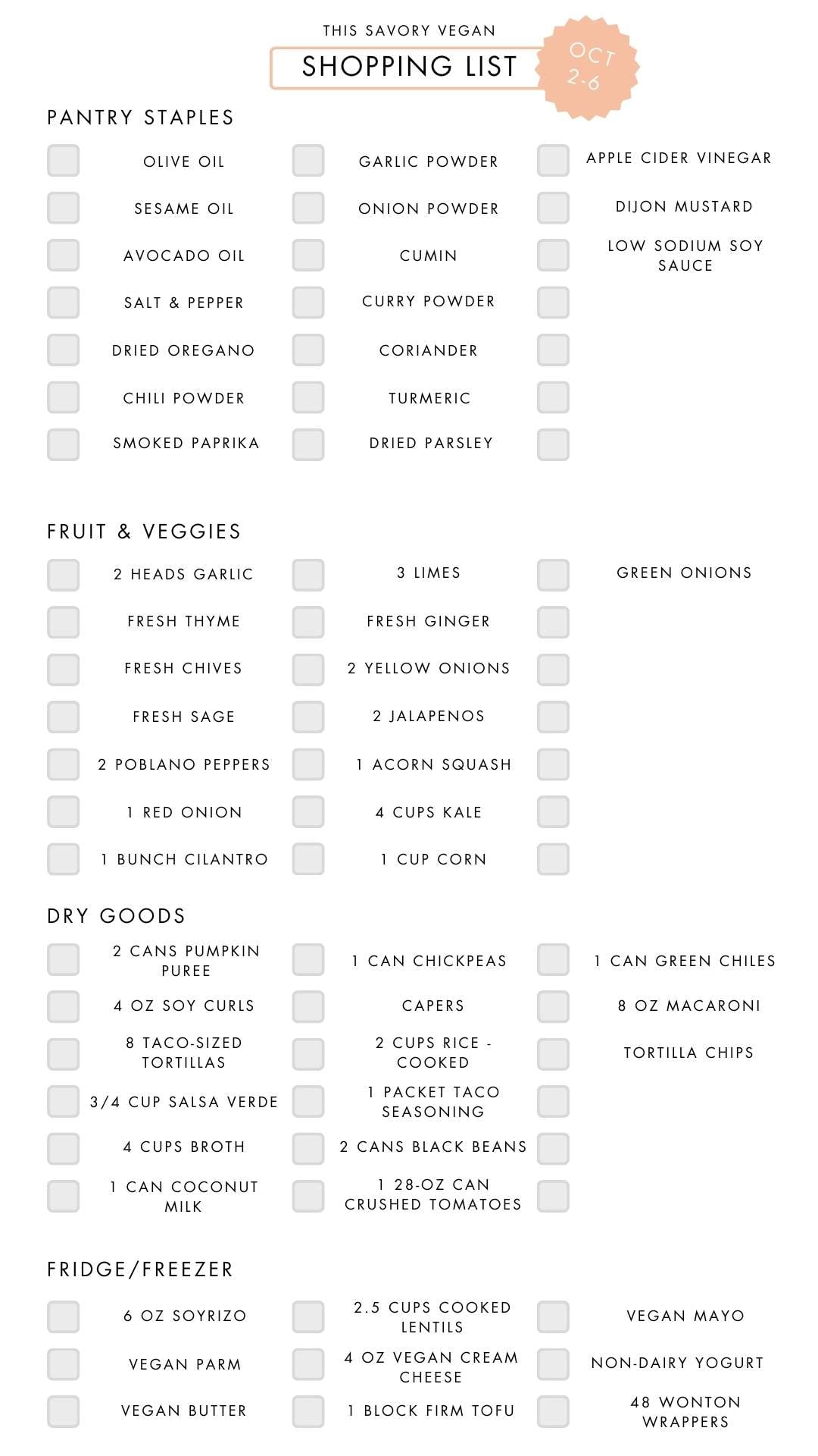 Not sure what to make for dinner this week? I have you covered with 5 simple & delicious vegan dinner ideas! | Vegan Dinner Plan #230 | ThisSavoryVegan.com #dinnerplan #veganmealprep #vegandinnerplan