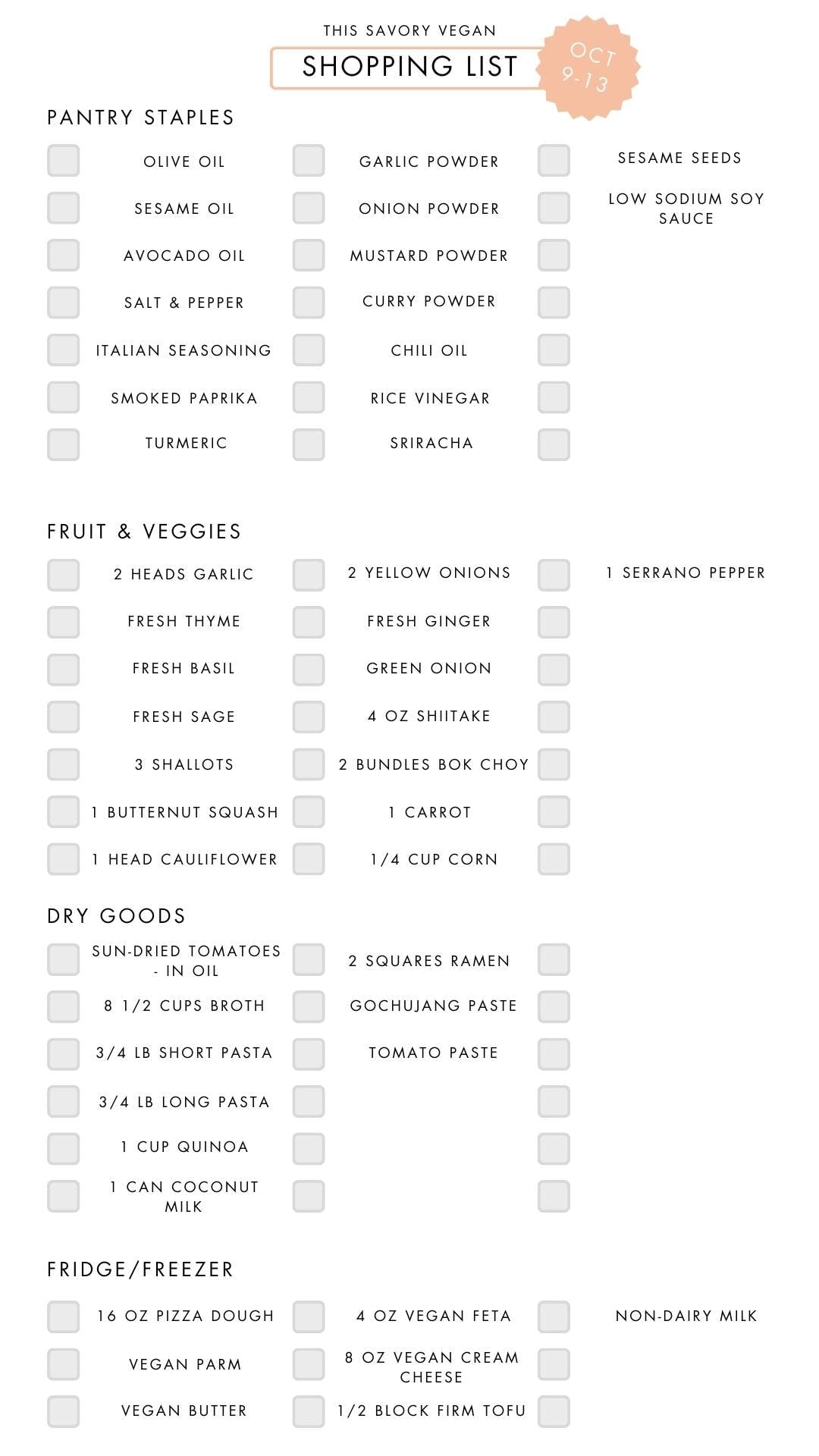 Not sure what to make for dinner this week? I have you covered with 5 simple & delicious vegan dinner ideas! | Vegan Dinner Plan #231 | ThisSavoryVegan.com #dinnerplan #veganmealprep #vegandinnerplan