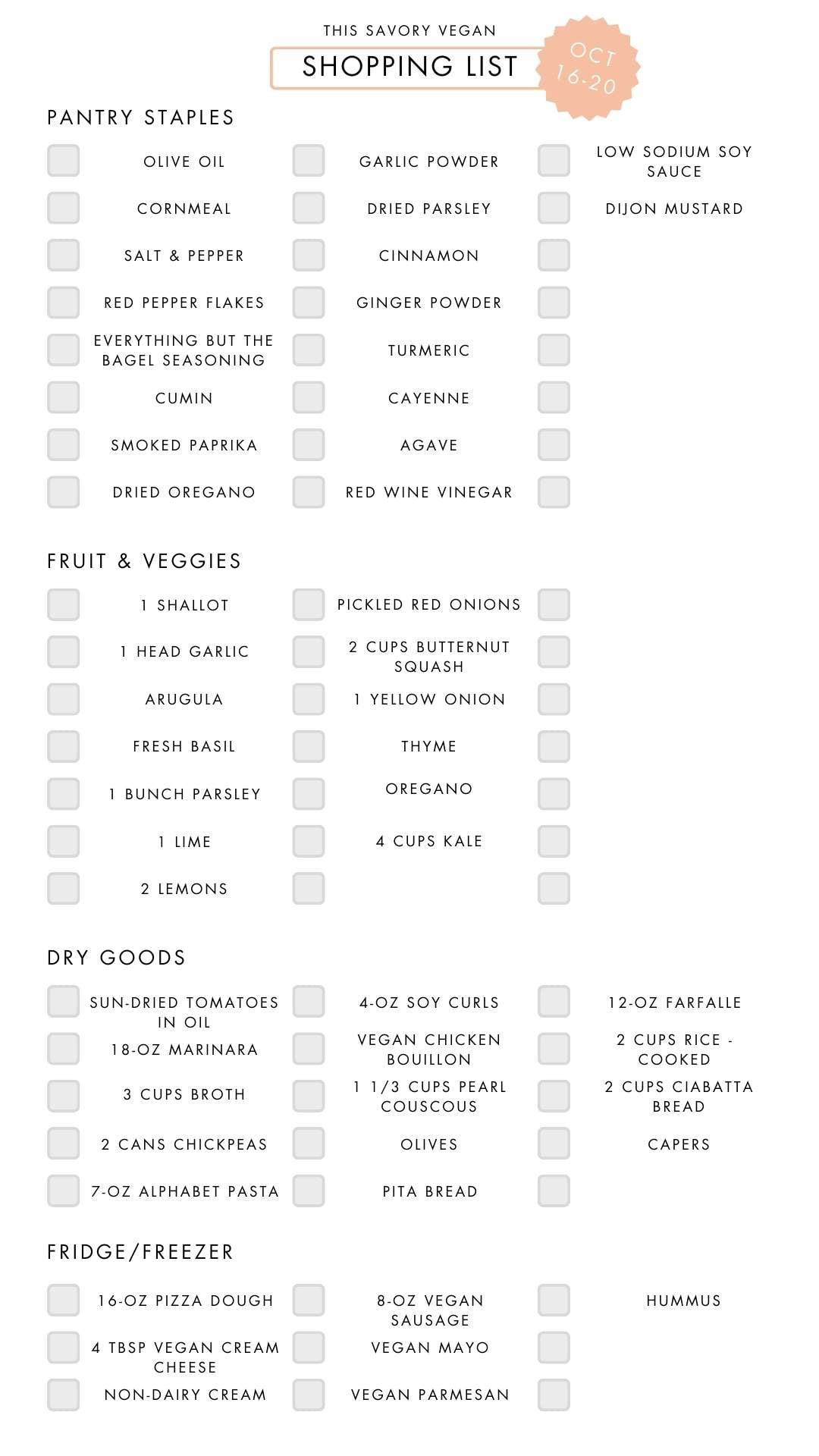 Not sure what to make for dinner this week? I have you covered with 5 simple & delicious vegan dinner ideas! | Vegan Dinner Plan #232 | ThisSavoryVegan.com #dinnerplan #veganmealprep #vegandinnerplan