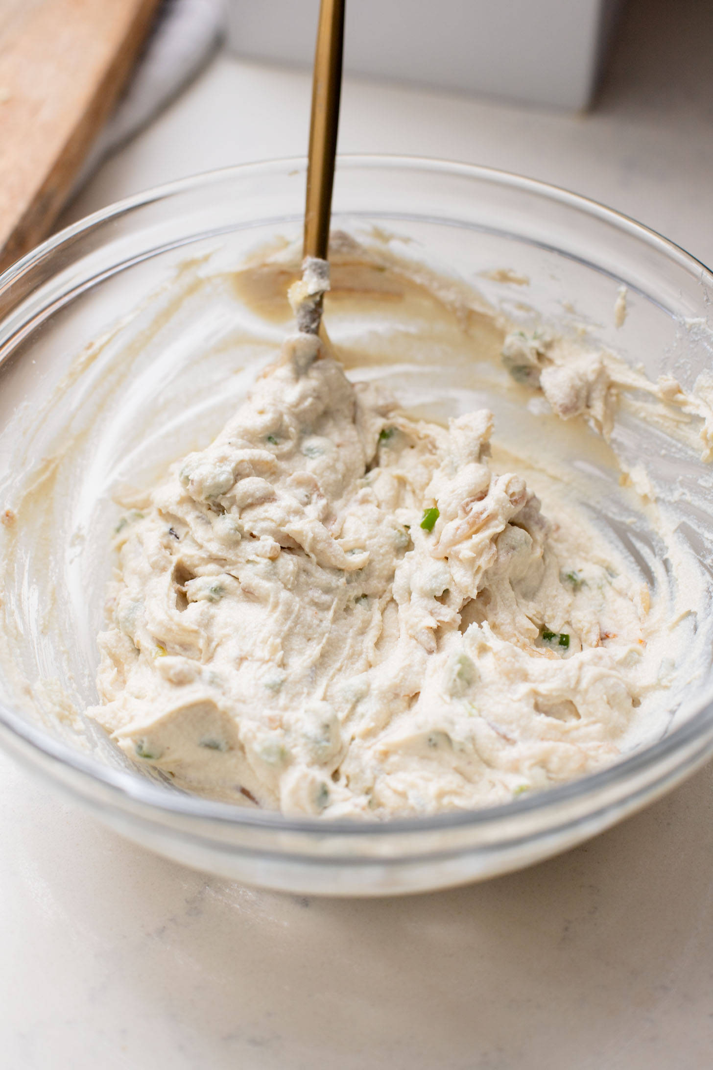 This Cheesy Pull-Apart Christmas Tree is pizza dough balls that are stuffed with a vegan jalapeño popper mixture. Perfect holiday appetizer | ThisSavoryVegan.com #thissavoryvegan #christmasappetizers #christmasrecipes