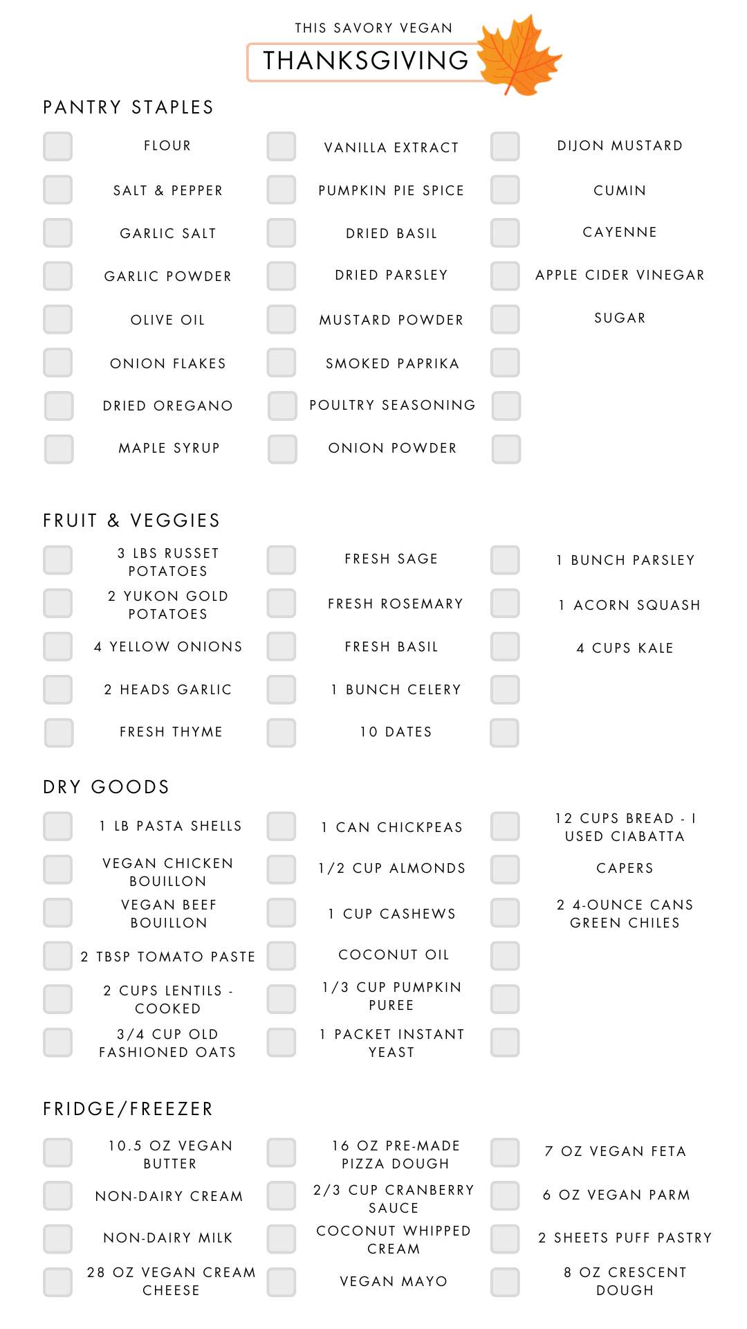 Cook up some tasty food that everyone will love with this Vegan Thanksgiving Plan 2023 | ThisSavoryVegan.com #thissavoryvegan #veganthanksgiving #thanksgivingdinner