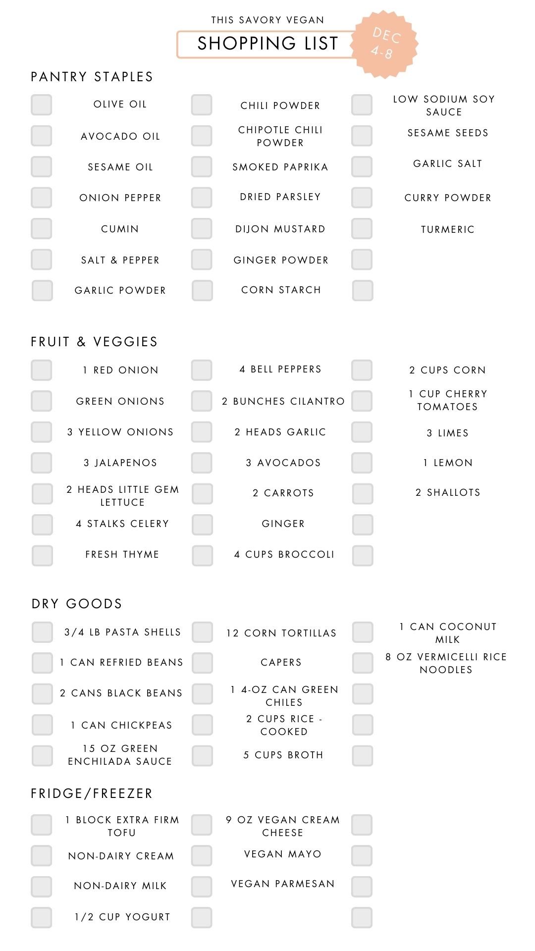 Not sure what to make for dinner this week? I have you covered with 5 simple & delicious vegan dinner ideas! | Vegan Dinner Plan #237 | ThisSavoryVegan.com #dinnerplan #veganmealprep #vegandinnerplan