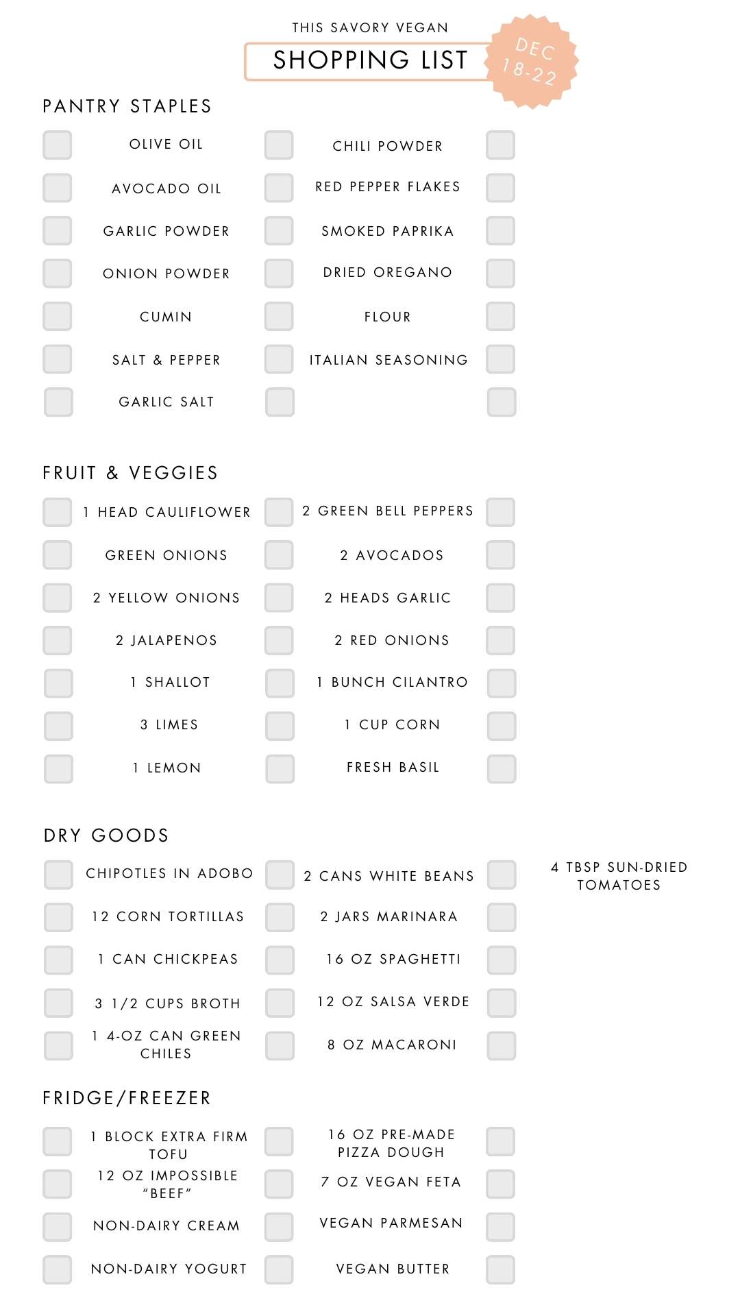 Not sure what to make for dinner this week? I have you covered with 5 simple & delicious vegan dinner ideas! | Vegan Dinner Plan #239 | ThisSavoryVegan.com #dinnerplan #veganmealprep #vegandinnerplan