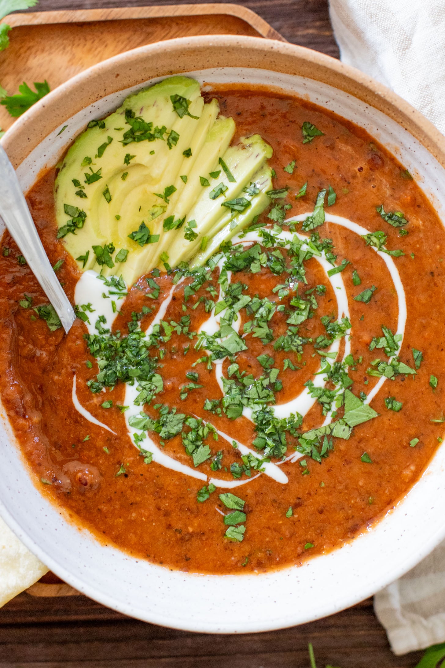 This Smoky Black Bean Soup is smooth, vegan and super simple. Perfect for meal prep and ready in less than an hour | ThisSavoryVegan.com #thissavoryvegan #vegansoup #easysouprecipes