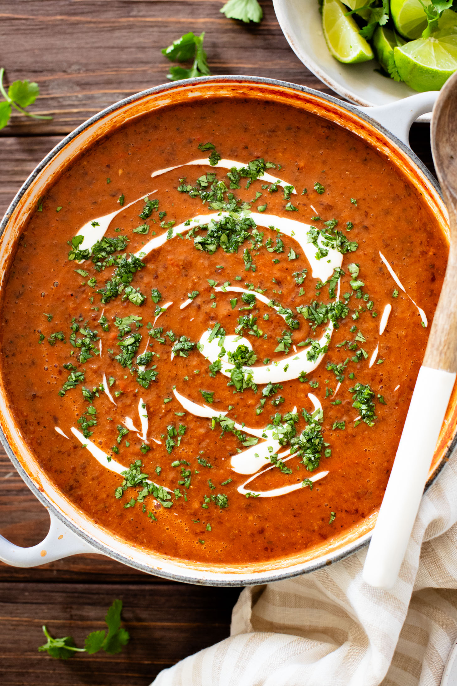 This Smoky Black Bean Soup is smooth, vegan and super simple. Perfect for meal prep and ready in less than an hour | ThisSavoryVegan.com #thissavoryvegan #vegansoup #easysouprecipes