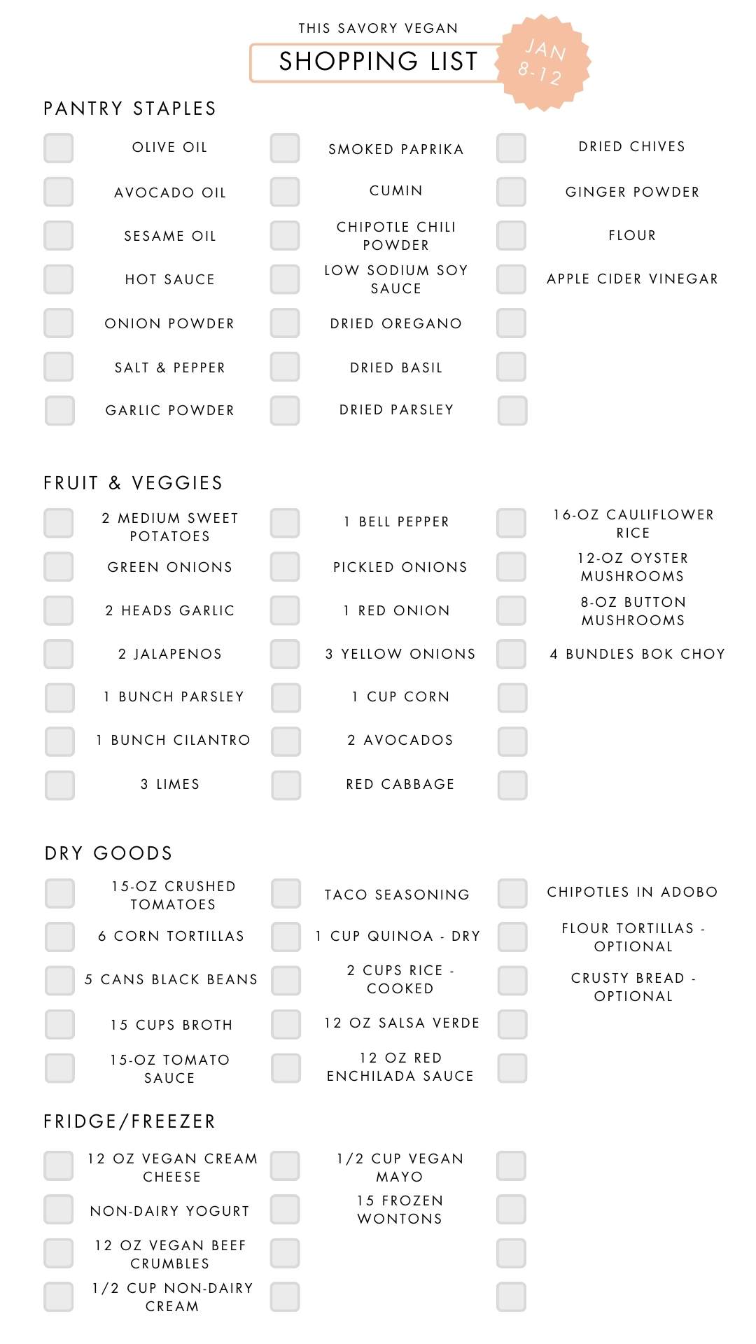 Not sure what to make for dinner this week? I have you covered with 5 simple & delicious vegan dinner ideas! | Vegan Dinner Plan #241 | ThisSavoryVegan.com #dinnerplan #veganmealprep #vegandinnerplan