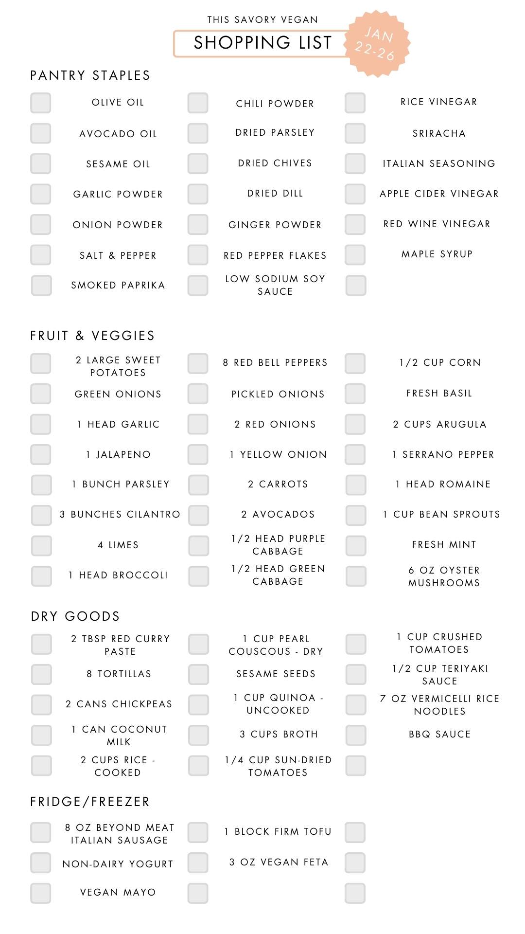 Not sure what to make for dinner this week? I have you covered with 5 simple & delicious vegan dinner ideas! | Vegan Dinner Plan #243 | ThisSavoryVegan.com #dinnerplan #veganmealprep #vegandinnerplan