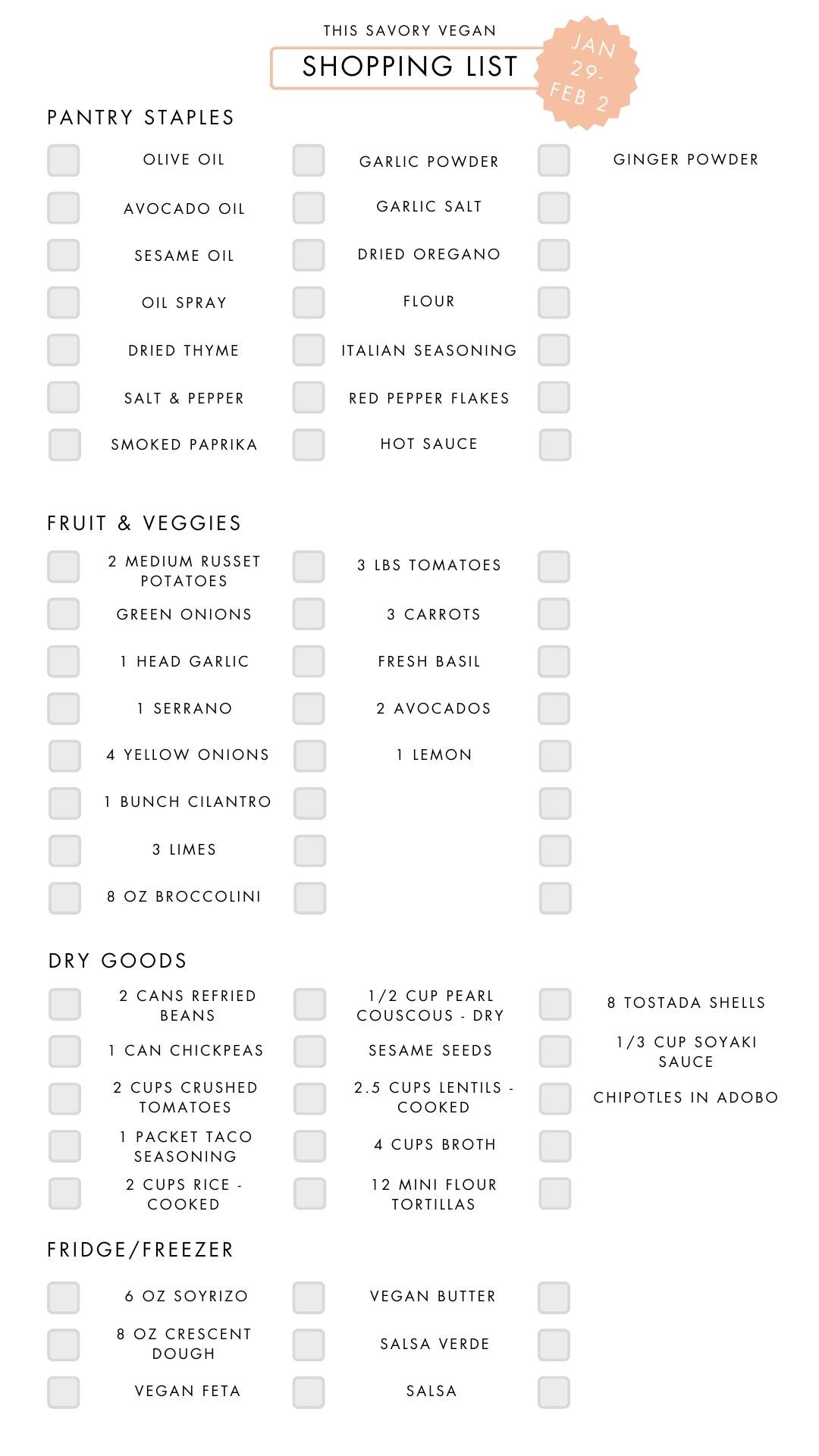 Not sure what to make for dinner this week? I have you covered with 5 simple & delicious vegan dinner ideas! | Vegan Dinner Plan #244 | ThisSavoryVegan.com #dinnerplan #veganmealprep #vegandinnerplan