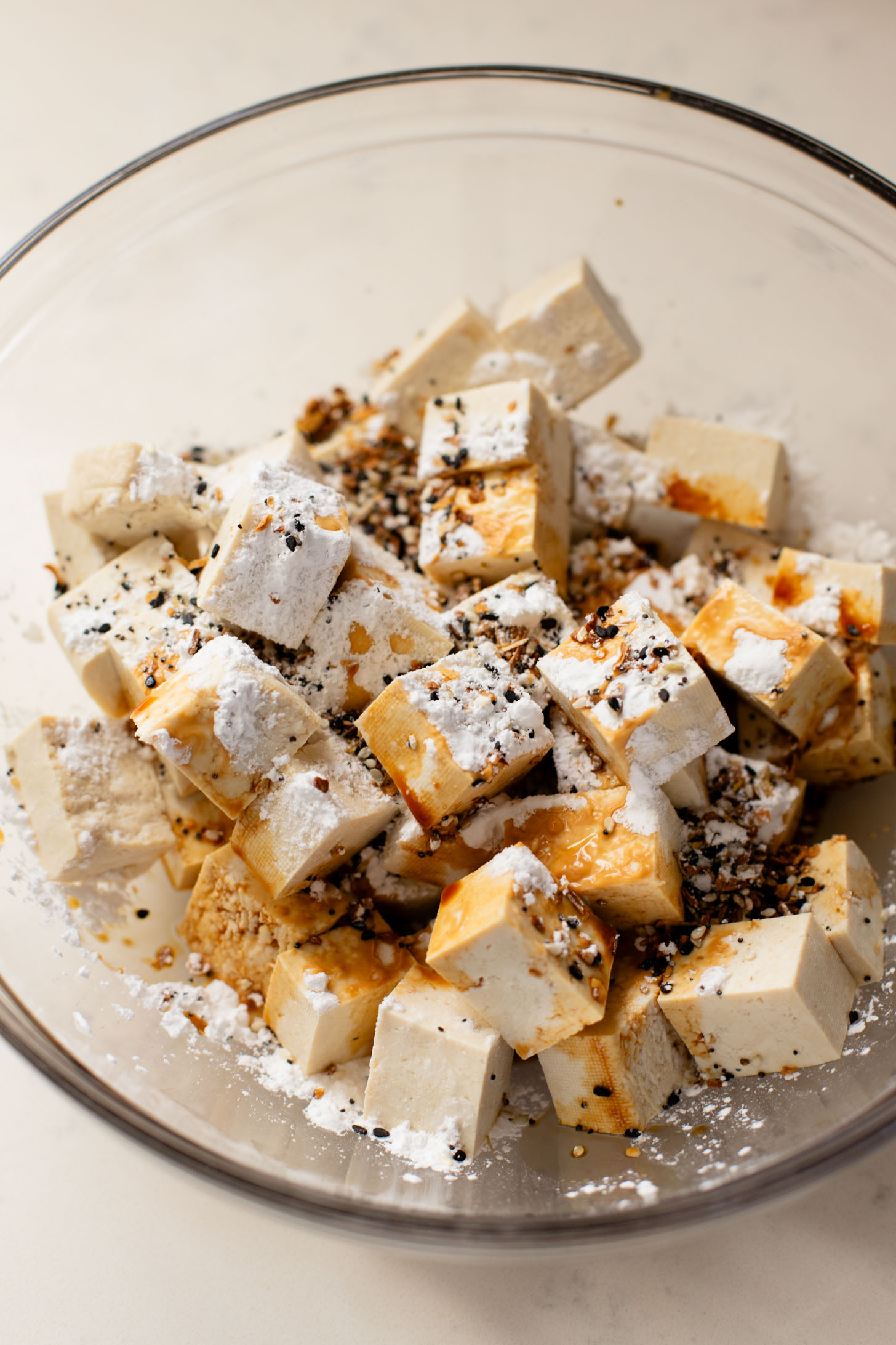 This Red Curry Peanut Soup with Sesame Crusted Tofu is made with a coconut broth, filled with veggies and finished with crispy tofu | ThisSavoryVegan.com #thissavoryvegan #tofurecipes #peanutsoup