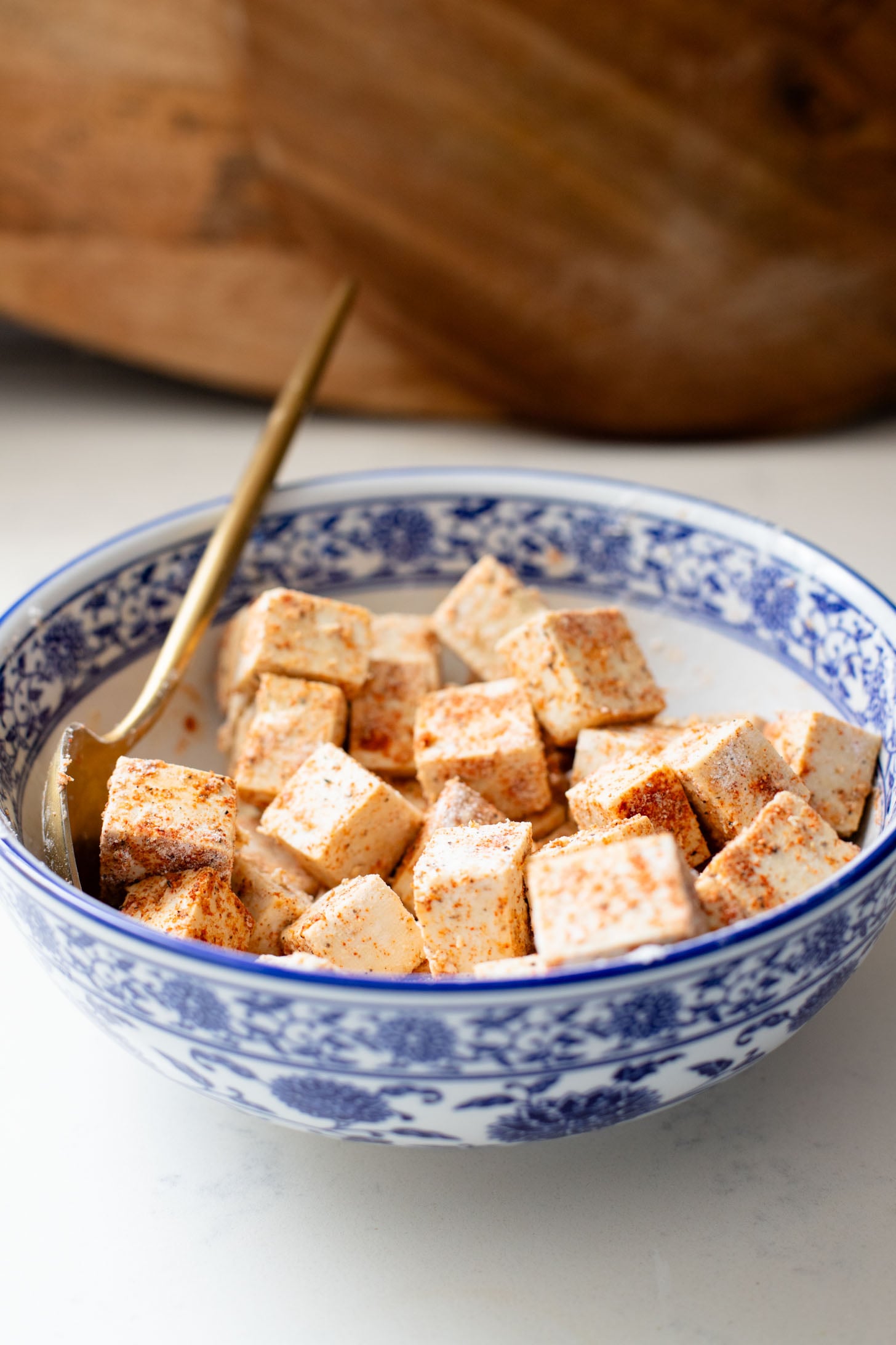 These BBQ Tofu Quinoa Bowls are layered with saucy BBQ tofu, quinoa, black beans, corn & cabbage slaw, tomatoes, avocado & vegan ranch | ThisSavoryVegan.com #thissavoryvegan #quinoabowl #easyveganrecipes