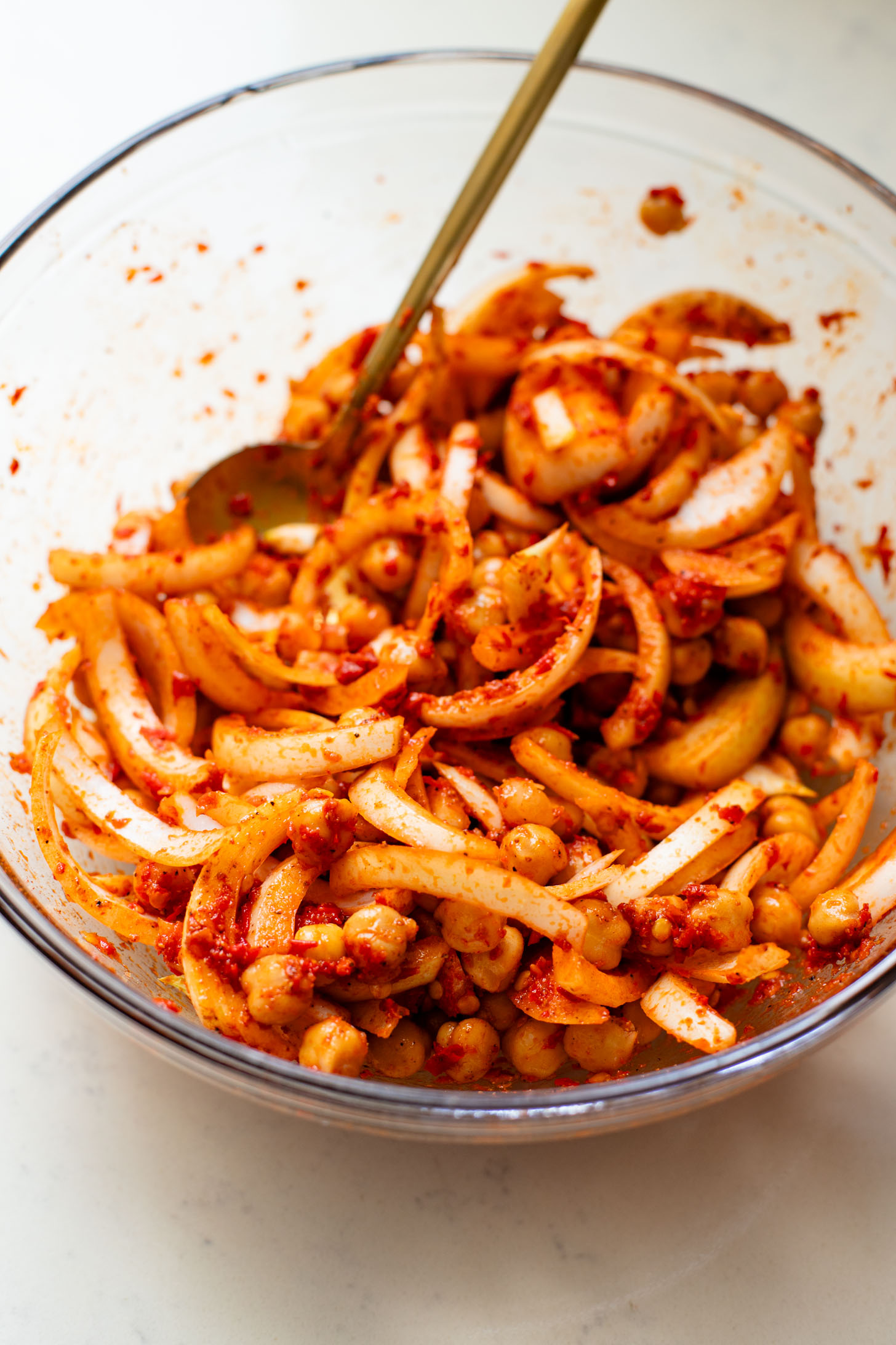 These Harissa Chickpea Pitas are layered with a lemon vegan feta sauce and crispy chickpeas cooked in a delicious harissa sauce | ThisSavoryVegan.com #pitasandwich #easyveganlunch #lunchideas