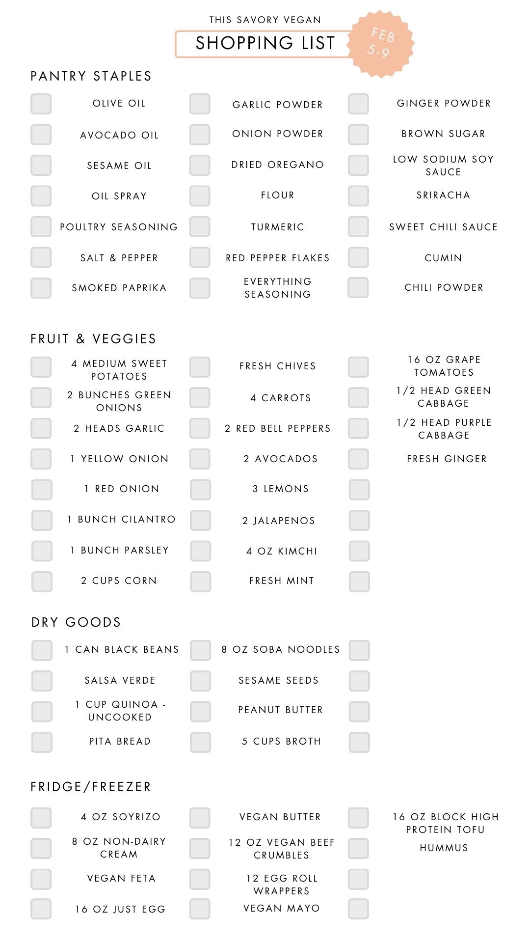 Not sure what to make for dinner this week? I have you covered with 5 simple & delicious vegan dinner ideas! | Vegan Dinner Plan #245 | ThisSavoryVegan.com #dinnerplan #veganmealprep #vegandinnerplan